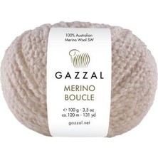 Gazzal Merino Boucle Saf Yün Örgü Ipliği 100 gr 3764