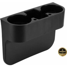 Trakmats Peugeot 4008 2012-2013-2014-2015-2016-2017 Araç Içi Koltuk Arası Bardak Tutucu & Başlık Askılı Bardaklık Organizer – Siyah, 26.5X8X9.5 cm – Pratik Eşya Düzenleyici