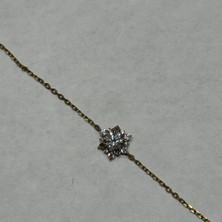 Masaliko Yıldız Gümüş Bileklik Ms3285, 925 Ayar Kadın Bileklik,  Altın Kaplama, İthal Ürün