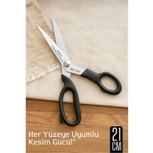 Shopwave Çok Amaçlı Makas – 21 cm Uzunluk | 11 cm Kesim Bıçağı | Paslanmaz Çelik, Ergonomik Sap