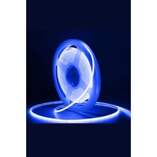 Demir Led 12V Cob Şerit LED 3mm 400 Ledli Ince Esnek Mavi Cob LED IP20 (5 Metre)