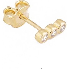 Masaliko Tu Gümüş Küpe -925 Ayar Gümüş, Minimal Kombin için Tek Küpe