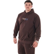Maruf Shop Erkek Büyük Beden 154 Kiloya Kadar Uygun Bedenli 2 Iplik Kapüşonlu Eşofman Takımı
