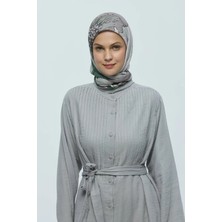 Modakaşmir Şakayık Desen Bambu Eşarp - Taş