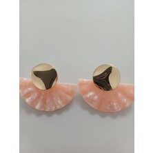 Pudra Rengi Yelpaze Model Küpe