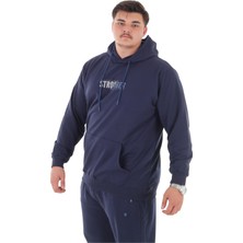 Maruf Shop Erkek Büyük Beden 154 Kiloya Kadar Uygun Bedenli 2 Iplik Kapüşonlu Eşofman Takımı