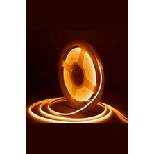 Demir Led 12V Cob Şerit LED 3mm 400 Ledli Ince Esnek Sarı (Amber) Cob LED IP20 (5 Metre)