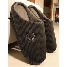 Ellaboni Erkek Ev Terliği Ses Yapmayan Yumuşak Rahat Taban Içi Yünlü Terlik