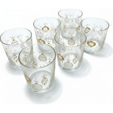 Sharp & Art Yılbaşı Süsü Desenli 6'lı Cam Bardak Seti