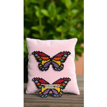 Seard Miyuki Boncuk El Yapımı Renkli Kelebek Broş - Yaka Iğnesi