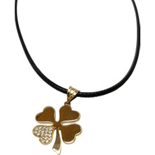 Genel 16MM Yonca Kolye 14 Ayar Altın Hd Videolu