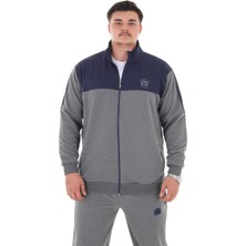 Maruf Shop Erkek Büyük Beden 154 Kiloya Kadar Uygun Bedenli 2 Iplik Dik Yaka Fermuarlı Eşofman Takımı