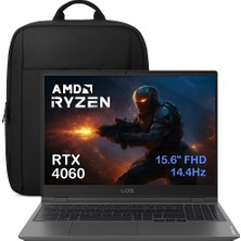 Lenovo Loq 15ARP9 83JC00FKTR CD12 Amd Ryzen 7-7435HS 64-Gbddr5 1 Tbssd RTX4060 8gb 105W 144Hz Windows 11 Pro Fhd Gaming Laptop + Çanta