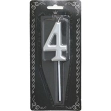 Rakam Mum 4 Numara Gümüş