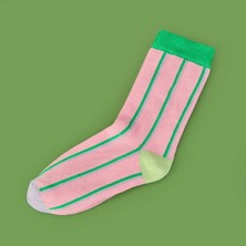 Matmel Soft Çizgili Çorap - Pembe