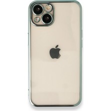 Royal Cover iPhone 14 Plus Kılıf Kamera Lens Korumalı Parlak Silikon Kapak Ryc/razer Lens - Yeşil