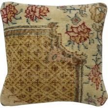 Zehra Abla Halı Vintage El Dokuma Dekoratif Halı Kırlent Yastık Kılıfı 6481