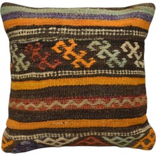 Zehra Abla Halı Yeni El Dokuma Dekoratif Kilim Kırlent Yastık Kılıfı 6465