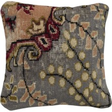 Zehra Abla Halı Vintage El Dokuma Dekoratif Halı Kırlent Yastık Kılıfı 6467