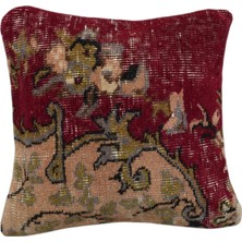 Zehra Abla Halı Vintage El Dokuma Dekoratif Halı Kırlent Yastık Kılıfı 6477