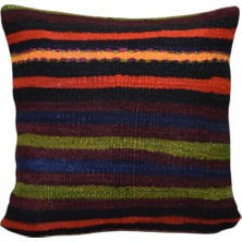 Kilim Antik El Dokuma Kilim Kırlent Yastık Kılıfı 0214 - Yeni - Çok Renkli