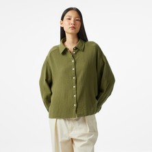 Nautica Kadın Yeşil Oversize Fit Gömlek 55W072T.30G