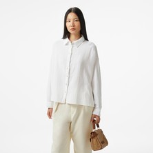 Nautica Kadın Beyaz Oversize Fit Gömlek 55W072T.1BW