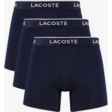 Lacoste Erkek 3'lü Lacivert Boxer 6H3420T 166