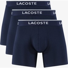 Lacoste Erkek 3'lü Lacivert Boxer 6H2501 166