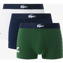 Lacoste Erkek Baskılı 3'lü Renkli Boxer 5H1291 P52