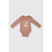 Panço Kız Bebek Gül Uzun Kollu Body