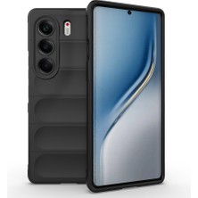 Royal Case Tecno Camon 40 Pro Kılıf Içi Kadife Dolgulu Dalga Tutma Haznelli Premium Tpu Silikon Kapak Ryc/etnik