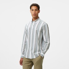 Nautica Erkek Yeşil Classic Fit Çizgili Gömlek W55400T.3BP