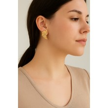 Pirlento Kanat Model Zirkon Taş Detaylı Roze Gold Kadın Küpe – Zarif, Anlamlı ve Dayanıklı Tasarım