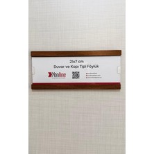 Yönline 4'lü Kurumsal Kapı Isimliği Kolay Değiştirilebilir Ceviz Desenli Kendinden Yapışkanlı