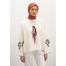 Fresh Pamuk Viskon Eşarp Ağaç Kabuğu