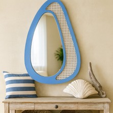 Aypars Atölye Rattan Desenli Modern Dekoratif Duvar Aynası