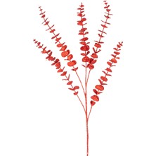 Herdekora Yapay Okaliptus Simli Kırmızı 85 Cm.