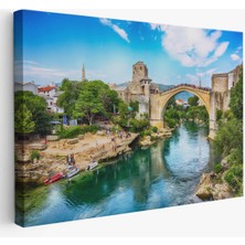 Miyrem-Premier Kanvas Serileri-  Mostar Köprüsü Kanvas Duvar TABLOSU-1115