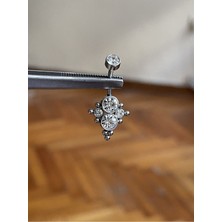Rupen Kraft 316 L Cerrahi Çelik Yuvarlak Zirkon Taşlı Model Göbek Piercingi