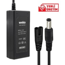 Weko 24 Volt - 2 Amper Plastik Kasa Masaüstü Adaptör 5.5 x 2.5 Uç
