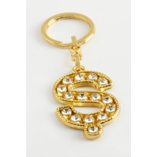 Zero Spt-Gld Sarı Renkli Taşlı Harf Anahtarlık-Ş