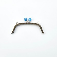 Yumakça Çanta ve Cüzdan Klipsi Antik Renk Turkuaz Başlı 23 cm