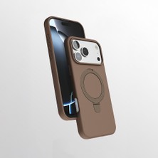 Teleplus iPhone 17 Pro Kılıf Manyetik Şarj Özellikli Yüzüklü Standlı Samara Kapak