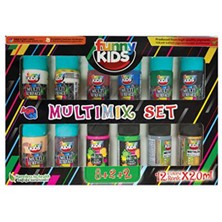 3EGROUP Funny Kıds Multımıx Akrilik Boya 12 Renk Set 20 ml 05686
