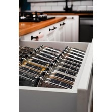 FourForce Home 24'lü Baharatlık Seti, 120 Ml, Siyah Kapak ve Etiketli Standsız Takım