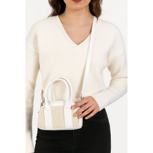 Best Brand Kadın Mini Boy El ve Omuz Askılı Hasır Çanta