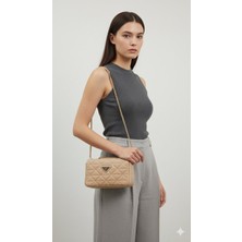 Kadın Kapitone Çapraz Çanta – Zincir Askılı, Mini Boy