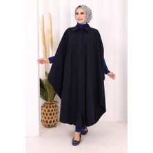 Bym Fashion 70068 Kaşe Panço Lacivert