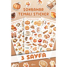 Msticker 86 Parça Sonbahar Temalı Sticker Seti - Kalem Suluk Defter Cam Masa Laptop Tablet Sticker